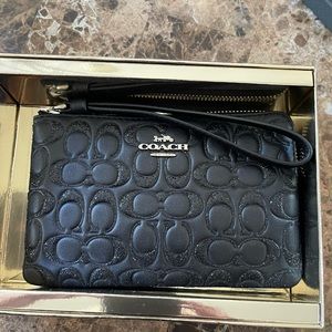 Coach Wristlet (black with sparkly logo)